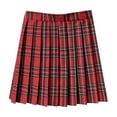 thumbnail image 1 of yillto Women's Plus Size Plaid Skirts Pleated High Waist A Lined Causal Mini Skater Skirts M-XXXXL, 1 of 4