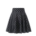 thumbnail image 1 of yillto Women's Plus Size Short Skirt Polka Dot Printed High Waist Pleated A Lined Mini Skirt S-XXXXL, 1 of 2