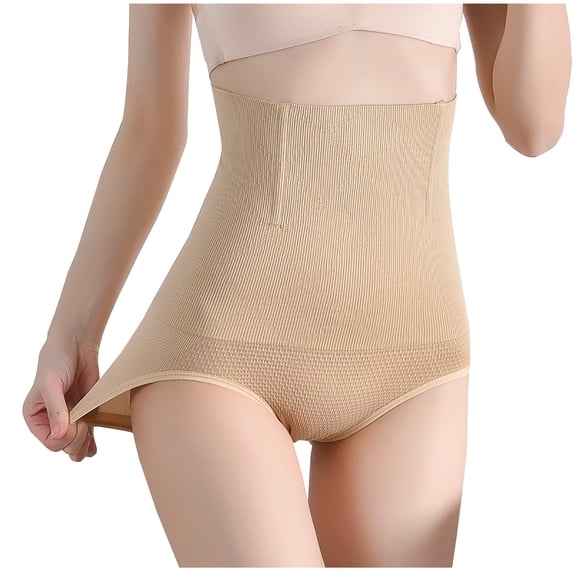 yillto Women's Plus Size Underwear Shapewear High Waist Full Coverage Briefs Ladies Slim Panties