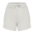 thumbnail image 1 of yillto Women's Ribbed High Waist Workout Shorts Loose Athletic Yoga Gym Running Shorts with Pockets, 1 of 5