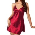 thumbnail image 1 of yillto Women's Satin Nightdress Spaghetti Strap Silky Cami Nightgowns Sleeveless Comfy Loungewear, 1 of 5