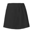 thumbnail image 1 of yillto Women's Shirt Extender Layering Short Skirts Elastic Waist Solid Color Underskirt Shirts for Women Girl, 1 of 2