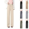 thumbnail image 1 of yillto Women's Straight Leg Pants High Waisted Lightweight Baggy Drawstring Lounge Pant S-XXXL, 1 of 5