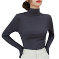 thumbnail image 1 of yillto Women's Turtleneck Long Sleeve Shirts Basic Layer Thermal Underwear Warm Winter Top M-3XL, 1 of 3