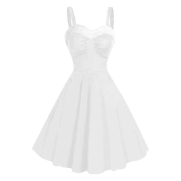 yillto Women's Vintage Dress Cocktail Party Christmas Formal Dresses A Lined Flowy Plus Size Dresses