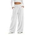 thumbnail image 1 of yillto Women's Wide Leg Fleece Lounge Pant Fuzzy Winter Cozy Warm Soft Sherpa Pajama Bottoms Sleepwear, 1 of 7