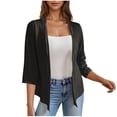 thumbnail image 1 of yillto Womens 3/4 Sleeve Cardigan Cropped Lightweight Open Front Causal Elegant Cardigans Coats, 1 of 7