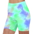 thumbnail image 1 of yillto Womens Biker Shorts Tie Dye Printed 2025 Summer Trendy Shorts High Waist Workout Gym Shorts, 1 of 4