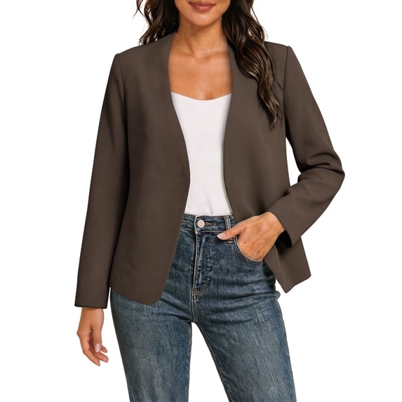 yillto Womens Blazer Jacket Business Casual Long Sleeve Open Front Work Office Suit Jackets S-XXXL