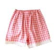 thumbnail image 1 of yillto Womens Boxer Shorts Cotton Plaid Pajamas Short Pants Pjs Lounge Sleepwear Beach Bottoms with Pockets, 1 of 3