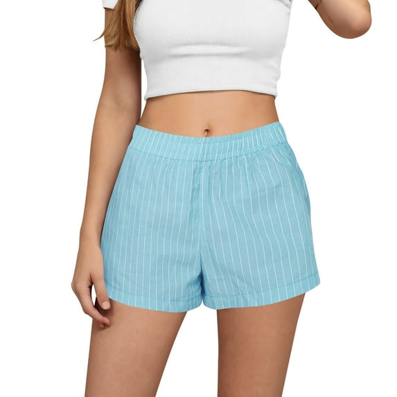 yillto Womens Boxer Shorts Plaid Pajamas Loungewear Sleepwear Shorts Casual Summer Beach Bottoms