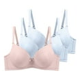 thumbnail image 1 of yillto Womens Bralettes Summer Lightweight Push up Spaghetti Strap V Neck Bra with Supportive 3 Pack, 1 of 2