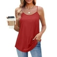 thumbnail image 1 of yillto Womens Cami Tops Loose Sleeveless Spaghetti Strap Tank Top Summer Casual Soft Flowy Basic Top, 1 of 6