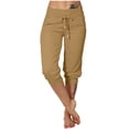 thumbnail image 1 of yillto Womens Capri Pants Summer Sweatpants Workout Hiking Capris Comfy Causal Joggers with Pockets, 1 of 7