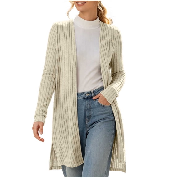 yillto Womens Cardigan Sweaters Open Front Long Coats Ribbed Lightweight Oversized Baggy Cardigans