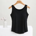 thumbnail image 1 of yillto Womens Cotton Tank Tops with Bra Sleeveless Crew Neck Loose Summer Shirts Casual Tunic Tanks Tee, 1 of 3