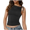 thumbnail image 1 of yillto Womens Crop Tops Adjustable Tie Strap Tight Sleeveless Shirts Summer Trendy Fashion Outfits, 1 of 7