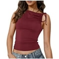 thumbnail image 1 of yillto Womens Crop Tops Adjustable Tie Strap Tight Sleeveless Shirts Summer Trendy Fashion Outfits, 1 of 7