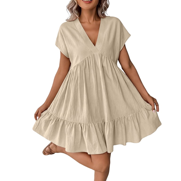open lace back dress Halter Neckline Pleated Asymmetrical Ruffle Dresses main image 0