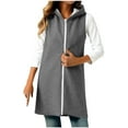 thumbnail image 1 of yillto Womens Fleece Jacket Sleeveless Zip up Vest Coats Warm Oversized Fall Winter Loose Jackets, 1 of 6