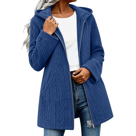 yillto Womens Fleece Jackets Full Zip up Sherpa Fuzzy Warm Coats Baggy Hooded Jacket for Fall Winter
