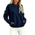 thumbnail image 1 of yillto Womens Fleece Sweatshirts Fuzzy Sherpa Long Sleeve Warm Soft Tops Crewneck Pullover Clothes, 1 of 6