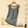 thumbnail image 1 of yillto Womens Fleece Tank Thermal Sleeveless Tops Fall Winter Warm Thermals Undershirts Camisole Base Layer, 1 of 7