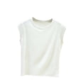 thumbnail image 1 of yillto Womens Girls Ribbed Shirts Summer Short Sleeve Tees for Big Girl Round Neck Solid Color Casual Tshirts, 1 of 5