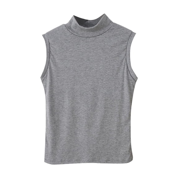 yillto Womens High Neck Tank Top Sleeveless Stretchy Slim Basic Solid Color Lightweight Soft Tanks