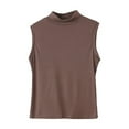 thumbnail image 1 of yillto Womens High Neck Tank Top Sleeveless Stretchy Slim Basic Solid Color Lightweight Soft Tanks, 1 of 3