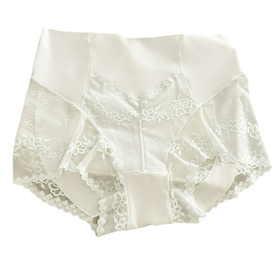 yillto Womens Lace Panties Full Coverage High Waist Briefs Lightweight Breathable Comfy Underpants