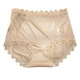 thumbnail image 1 of yillto Womens Lace Panties Full Coverage High Waist Briefs Lightweight Breathable Comfy Underpants, 1 of 3
