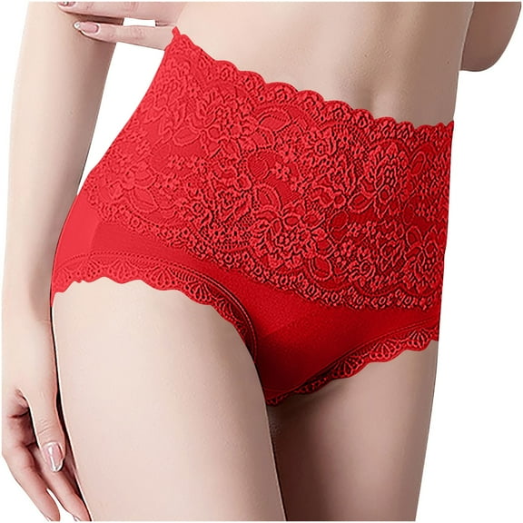 yillto Womens Lace Panties Ladies Soft Comfy Breathable High Waist Underwear Full Coverage Briefs