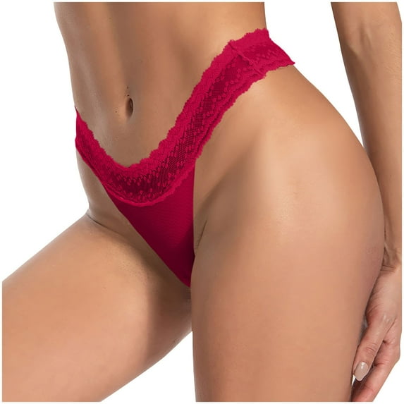 yillto Womens Lace Thongs High Waist Stretch Women Thongs Underwear Soft Comfy Briefs Panties