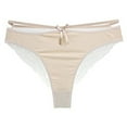 thumbnail image 1 of yillto Womens Lace Thongs Seamless No Show Bikini Thong Underwear Ladies Breathable Comfort Panty, 1 of 3