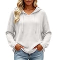 thumbnail image 1 of yillto Womens Hoodies Long Sleeve Crewneck Casual Shirts Tops Solid Color Loose Breathable Tee, 1 of 6