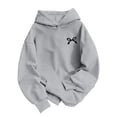 thumbnail image 1 of yillto Womens Lightweight Sweatshirt Hooded Bow Printed Cute Pullover Loose Hoodies Sweatshirts, 1 of 6