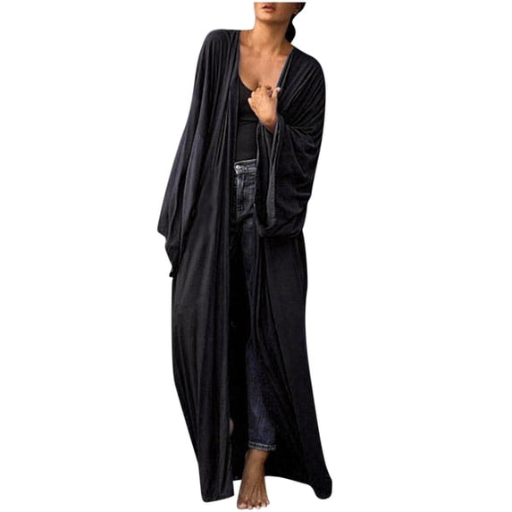 yillto Womens Long Coverups Long Sleeve Button down Side Split Cardigan Swimsuit Cover up Summer