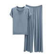 thumbnail image 1 of yillto Womens Lounge Sets Soft Comfy Pajamas 2 Piece Short Sleeve Tops and Long Loose Pants Outfits, 1 of 3