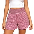 thumbnail image 1 of yillto Womens Lounge Shorts Cute Plaid Elastic Waist Loose Pajamas Shorts Boxer Comfy Pjs Bottoms, 1 of 7