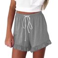 thumbnail image 1 of yillto Womens Lounge Shorts Ruffle Hem Cute Sleepwear Pajamas Shorts Summer Elastic Waist Comfy Shorts, 1 of 6