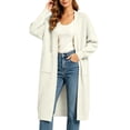 thumbnail image 1 of yillto Womens Maxi Cardigan Plus Size Long Sleeve Open Front Sweater Cardigans with Pockets M-5XL, 1 of 5