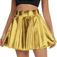 thumbnail image 1 of yillto Womens Mini Skirts Sparkly Party Prom High Waist Pleated A Lined Short Sequin Flared Skater Skirt, 1 of 7