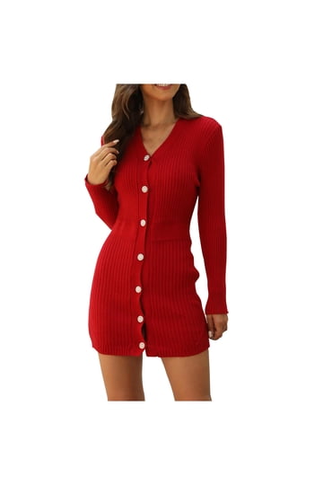 Red Sweater Dress