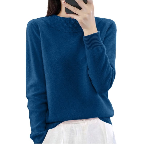 yillto Womens Mock Neck Sweater Soft Long Sleeve Warm Lightweight Undershirts Tops for Fall Winter