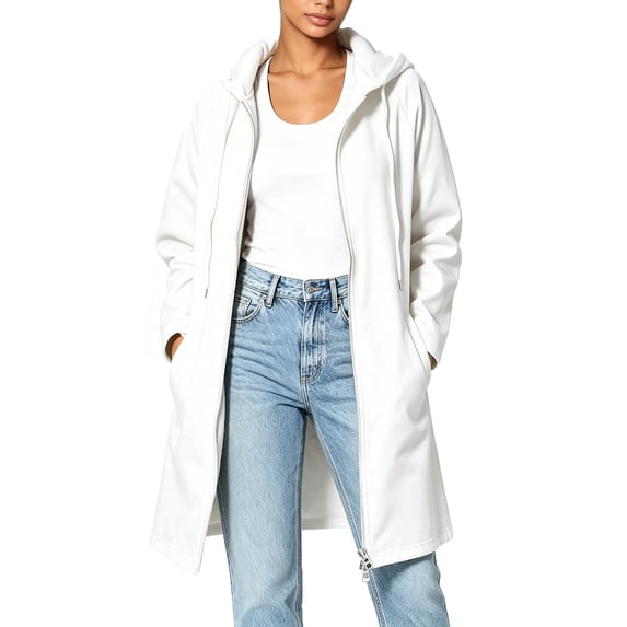 yillto Womens Oversized Sweatshirt Long Jacket Zip up Tunics Fall Trendy Baggy Jackets with Pockets