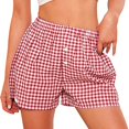 thumbnail image 1 of yillto Womens Pajama Short Cotton Soft Comfy Cute Sleepwear Elastic Loose Plaid Pjs Shorts Bottoms, 1 of 5