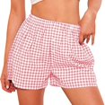 thumbnail image 1 of yillto Womens Pajama Short Cotton Soft Comfy Cute Sleepwear Elastic Loose Plaid Pjs Shorts Bottoms, 1 of 5