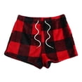 thumbnail image 1 of yillto Womens Pajama Short Fuzzy Soft Comfy Cute Sleepwear Elastic Loose Plaid Pjs Shorts Bottoms, 1 of 5