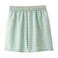 thumbnail image 1 of yillto Womens Pajama Shorts Cotton Plaid Lounge Bottom Shorts Elastic Waist Loose Cute Boxer Shorts, 1 of 3